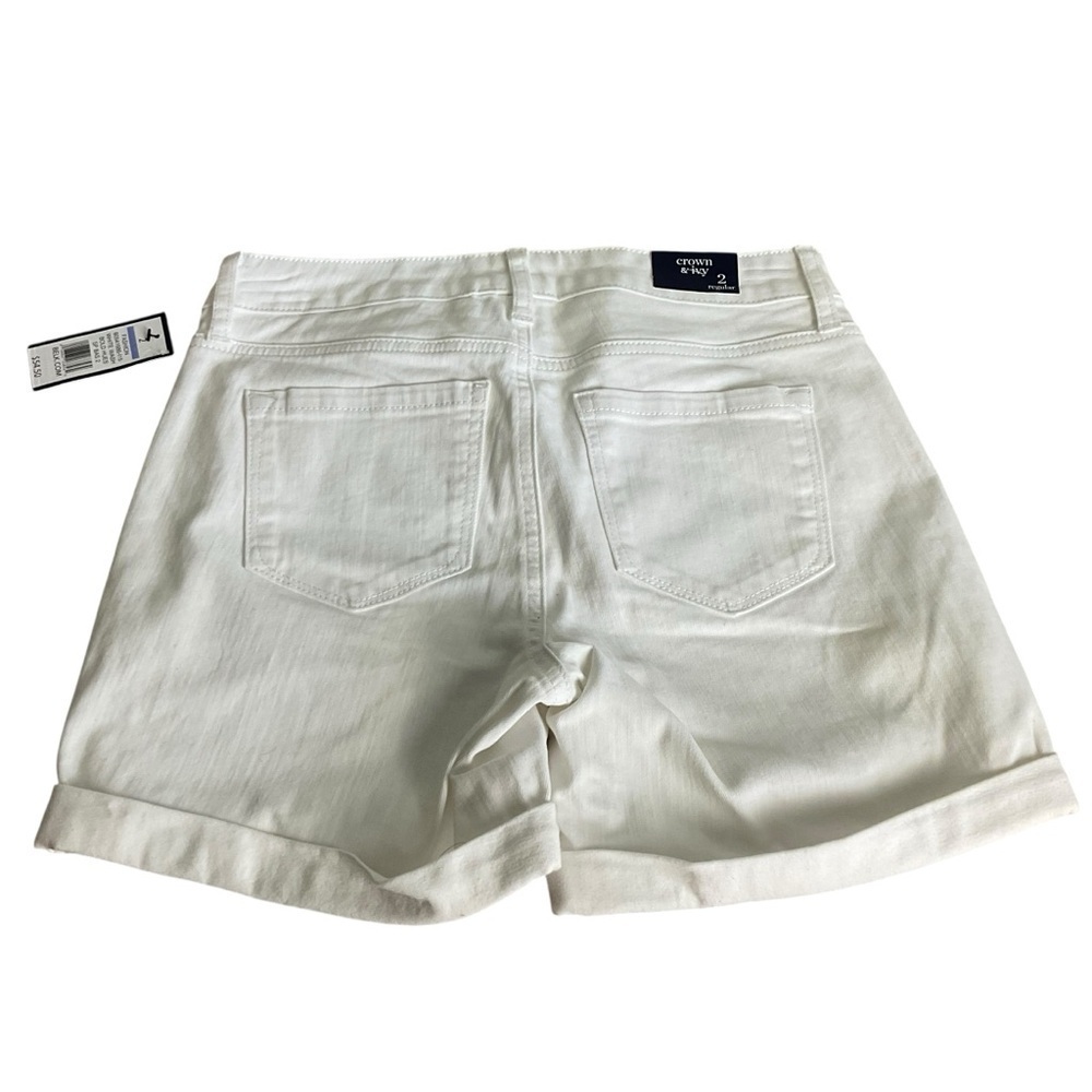 Crown & Ivy White Jean Shorts - Picture 3 of 7